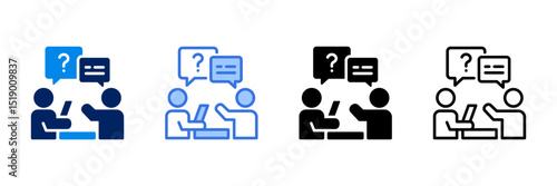 Consultation  Icon Set Different Style Collection 