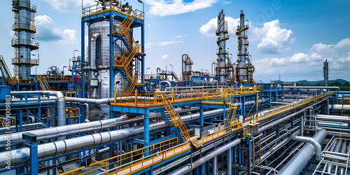 Smart Petrochemical Plant with Advanced Distillation Technology & Intelligent Refining Facility for Chemical Processing

