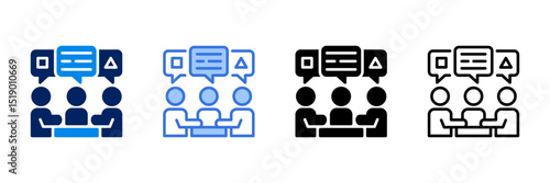 Opinion  Icon Set Different Style Collection 