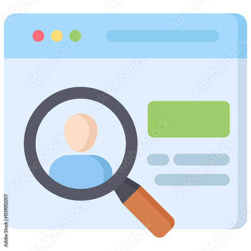 Online Recruitment icon symbol. Vector illustration.