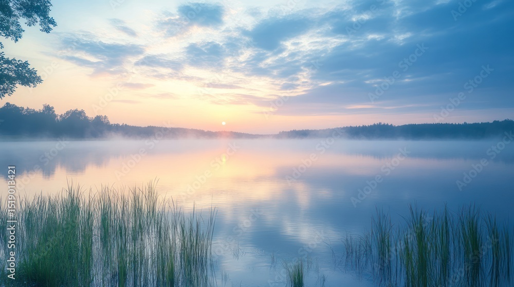 Misty Sunrise Lake Serenity Misty Sunrise Lake Serenity
