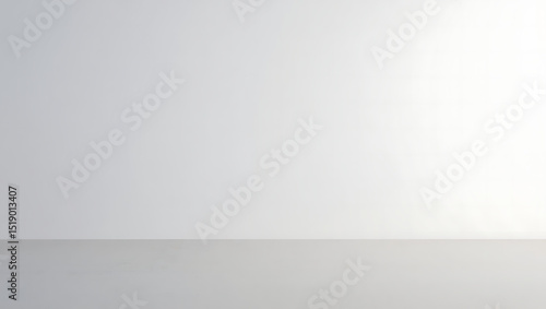 Simple white wall and light grey floor background