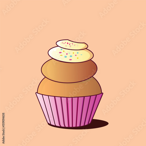 vector illustration of a  birthday cake 