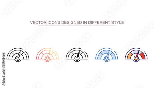 Speed Test icon design with white background stock illustration