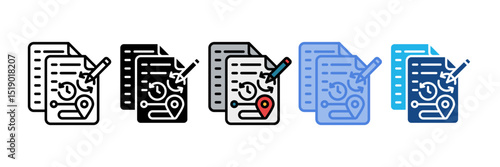 Versioning Icon Element For Design