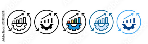 Continuous Improvement Icon Set Multiple Style Collection