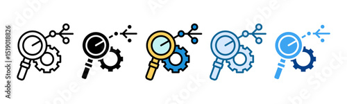 Root Cause Analysis Icon Set Multiple Style Collection