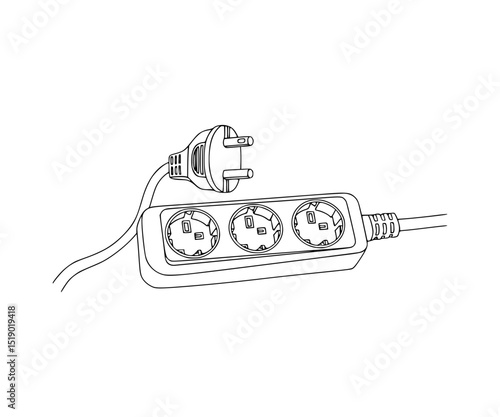 Extension Plug Line Art