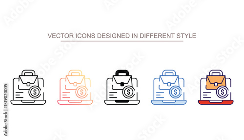 Online Business icon design with white background stock illustration