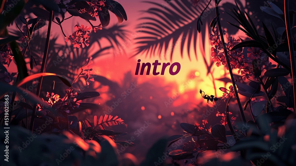 Fototapeta premium Intro Text with Dynamic Animated Graphics/ダイナミックなイントロ:イントロテキスト5