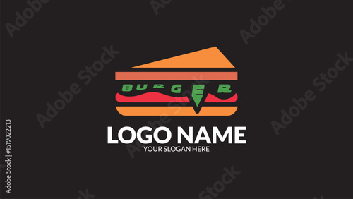 Vector Burger classic logo design fully editable high quality