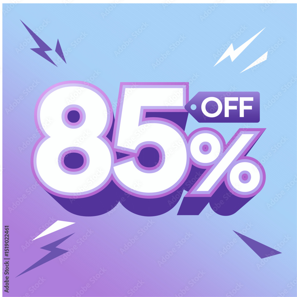 Modern 85%Off Discount Label ... Modern 85%Off Discount Label ...