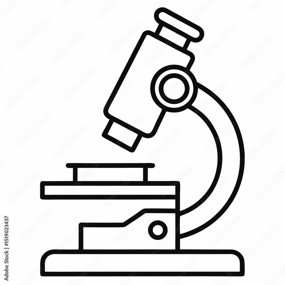 Fototapeta premium Microscope vector icon on white background 
