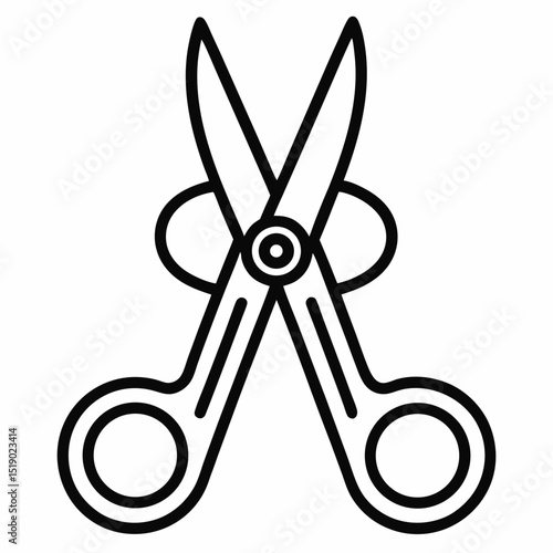 Medical Scissors vector icon on white background 