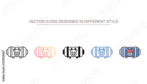 Milk Tank icon design with white background stock illustration