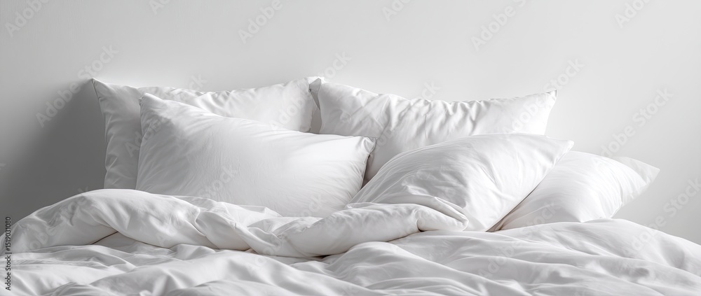 White bedding on a bed White bedding on a bed