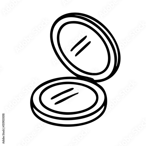 ファンデーション　線画　手書き