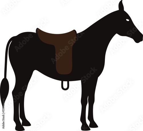 Horse silhouette vector illustration | Premium Vector