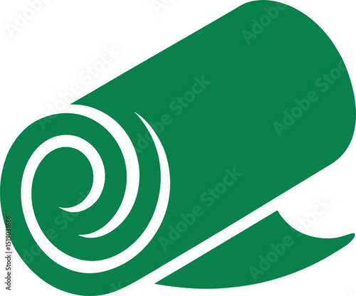 A 3-D green email icon, a modern communication symbol for web messages in the cyber-space