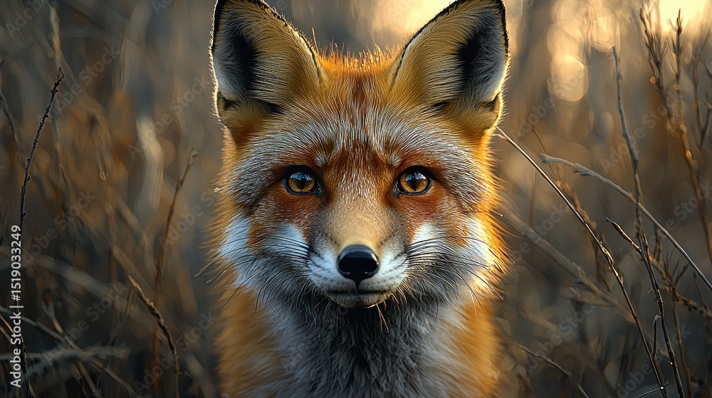 Fototapeta premium Foxy portrait, golden hour