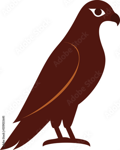 The illustration depicts a wild bird, perhaps an eagle or a crow, in a black silhouette, showcasing its wings and beak in a flying design