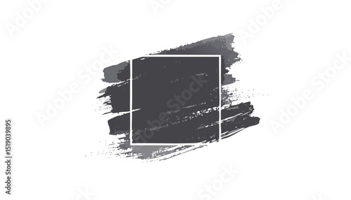 Frame box with brush crayon texture. Square shape for text. Color vector background. Paint border, cute hand drawn paper design. Doodle stroke, rectangle pastel or chalk elements.design, vector, 