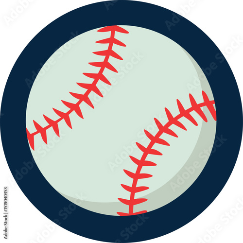 A vibrant, isolated baseball on a white background, perfect for illustrating athletic league play or team sports equipment