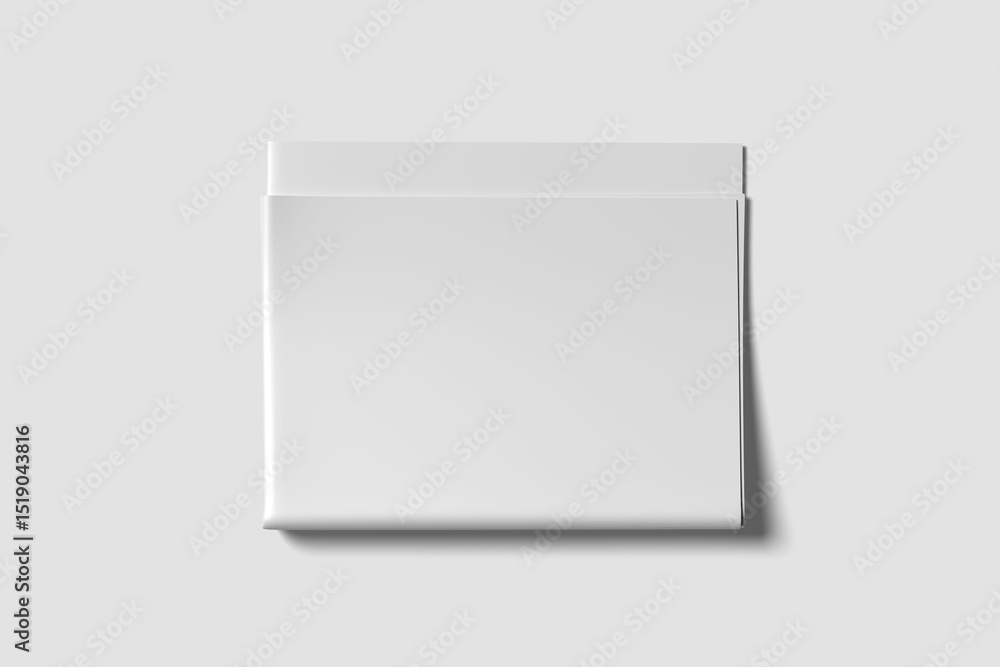 Blank newspaper mockup top view Blank newspaper mockup top view