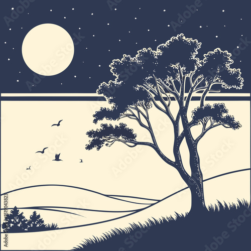 The Horizon Split – Dual Tone Landscape