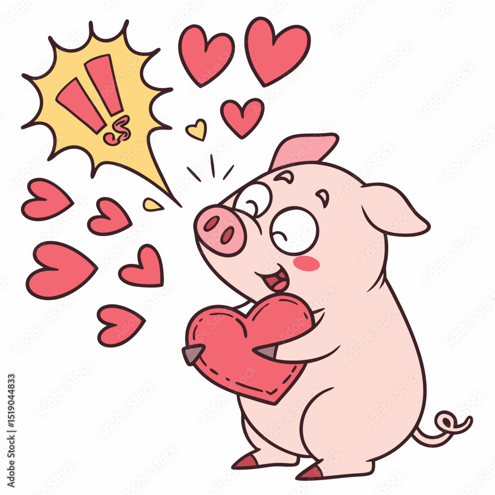 Obraz premium Love Pigs