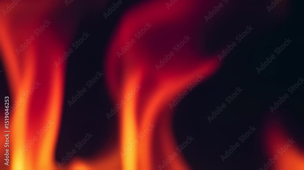 Abstract Red and Yellow Flames on a Black Background for Visual Effects Abstract Red and Yellow Flames on a Black Background for Visual Effects