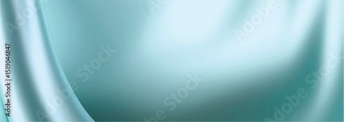 Smooth elegant blue silk drapery background. Textile texture. Vector illustration	