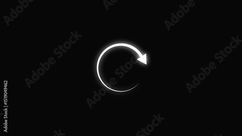 Wallpaper Mural Reload icon animation. Reload network, Loading circle animation and updating icon animation concept on black background.4k motion graphic Torontodigital.ca