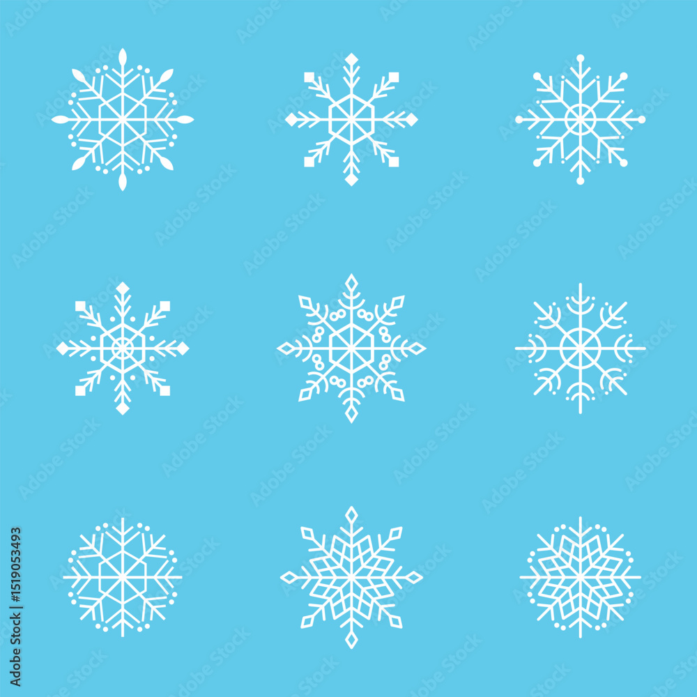 Snowflake Icon Set Snowflake Icon Set