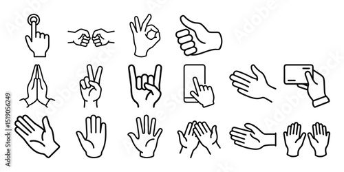 Hand Gestures and Interaction Icons