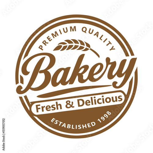 Premium Quality Bakery Logo - Fresh & Delicious - Established 1998.eps