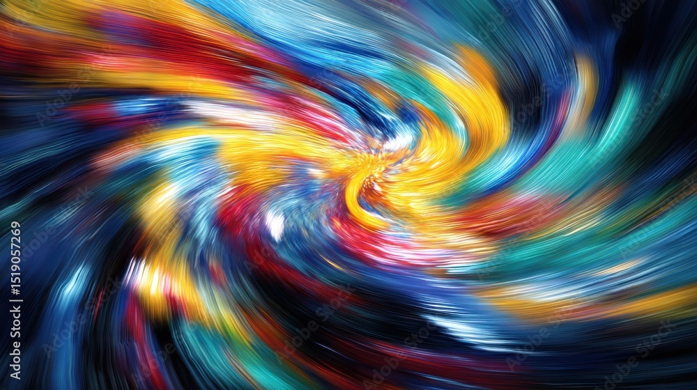 Obraz premium Vibrant swirling abstract painting