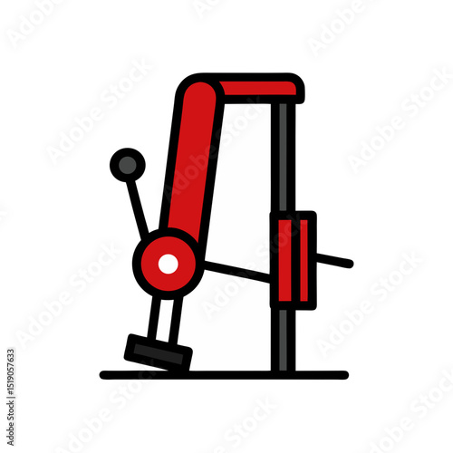 Sturdy Leg Press Machine Vector Doodle Clipart Gym