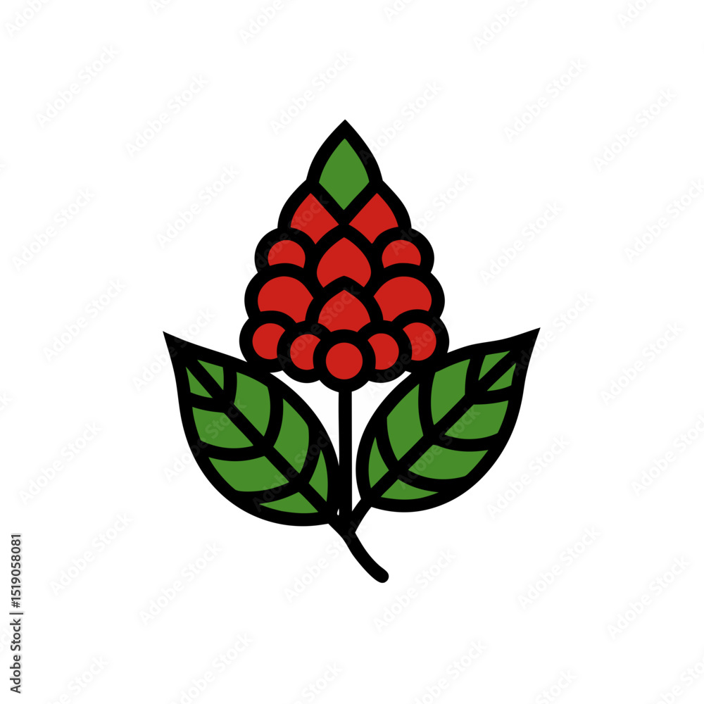 Obraz premium Beautiful Mountain Laurel Vector Doodle Clipart