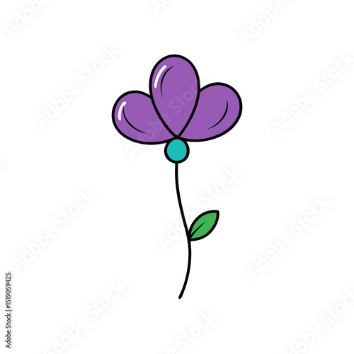 Unique Allium Flower Head Vector Doodle Clipart
