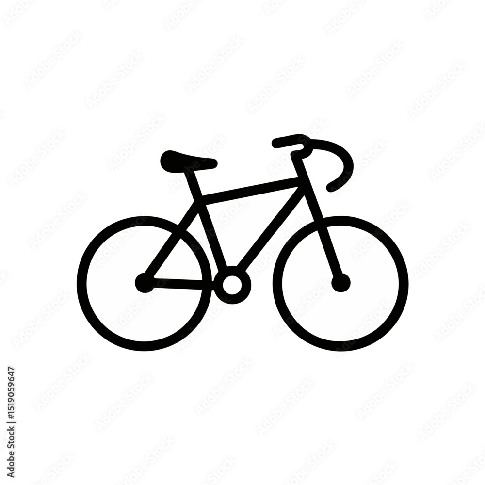 Bicycle Clip Art Doodle Vector on White Background Bicycle Clip Art Doodle Vector on White Background