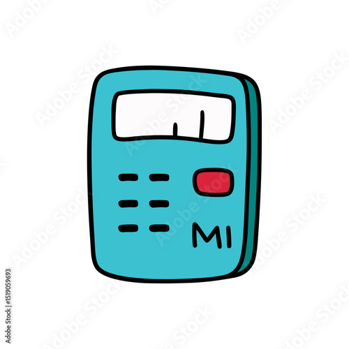 BMI Calculator Clip Art Doodle Vector on White Background