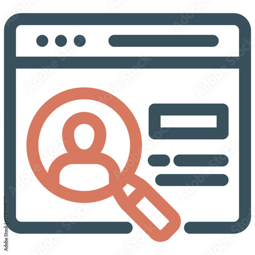 Online Recruitment icon symbol. Vector illustration.
