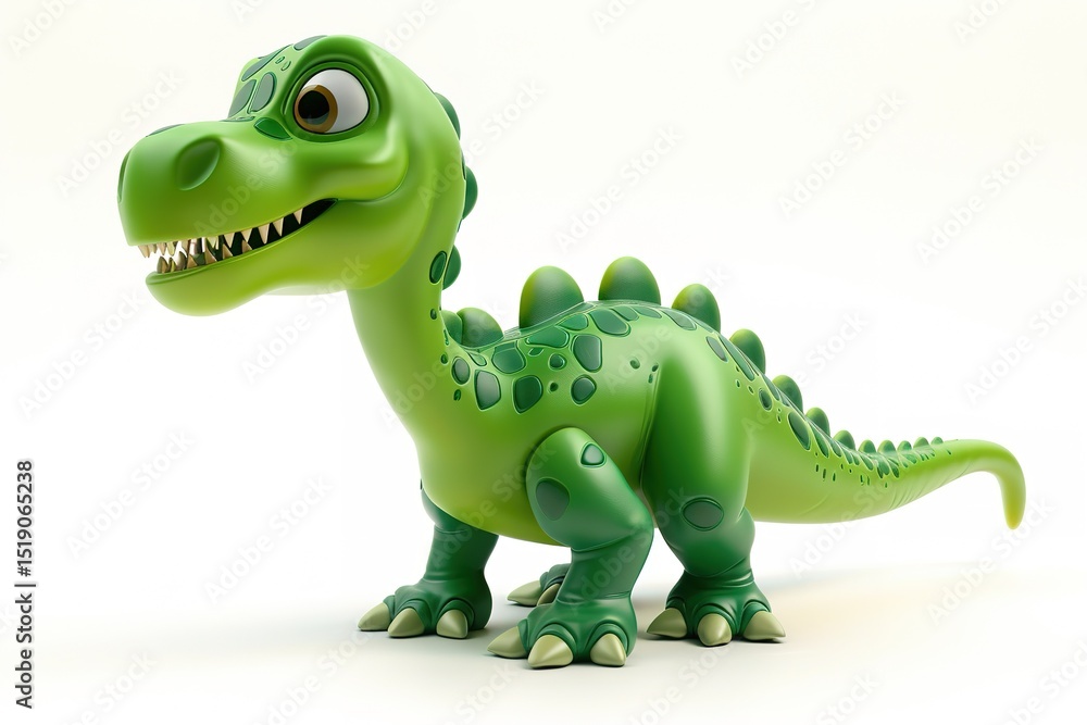 Fototapeta premium green dinosaur toy