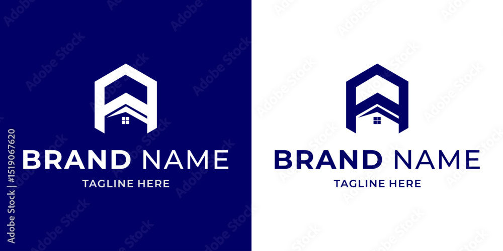 Fototapeta premium Creative Logo Letter A With House, Illustration, Design Inspiration, Vector, Icon
