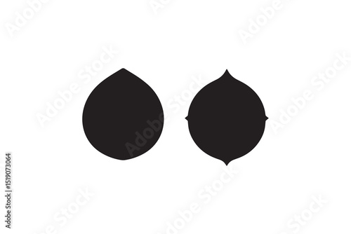 nutmeg vector silhouette isolated in white background