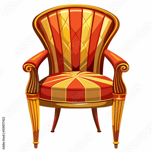 Front view of chair isolate on white background 