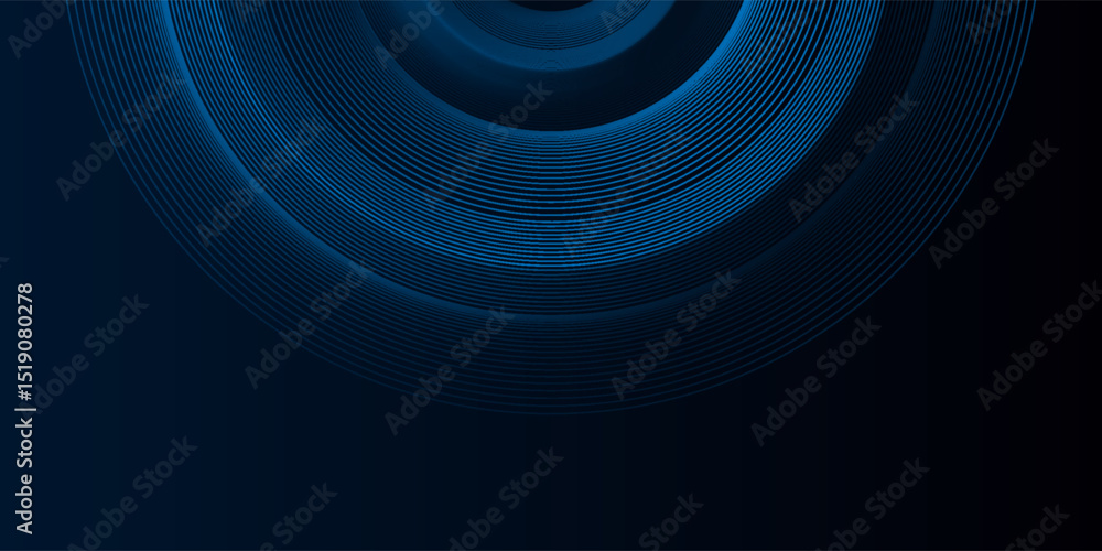 Blue abstract background with glowing circles. Swirl circular lines pattern. Geometric spiral. Blue abstract background with glowing circles. Swirl circular lines pattern. Geometric spiral.