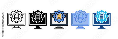 Content Management System Icon Element For Design