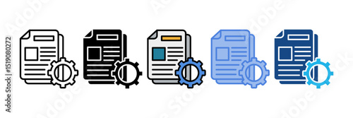 Content Management Icon Element For Design